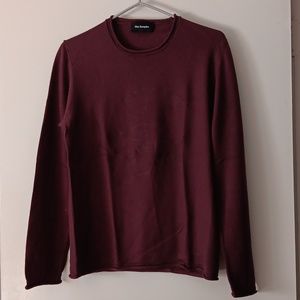 THE KOOPLES Burgundy Merino Wool Skull Sweater M
